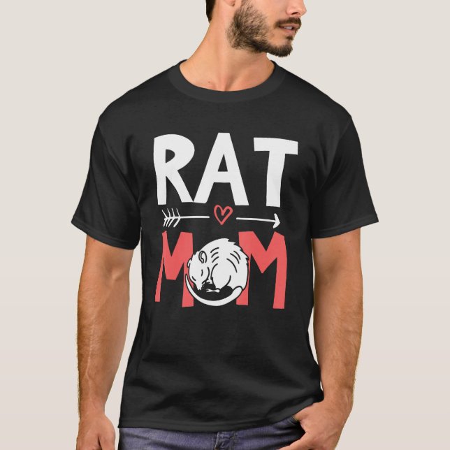 Camiseta Mãe Rato   Rato   Dona de Ratos Fofos (Frente)