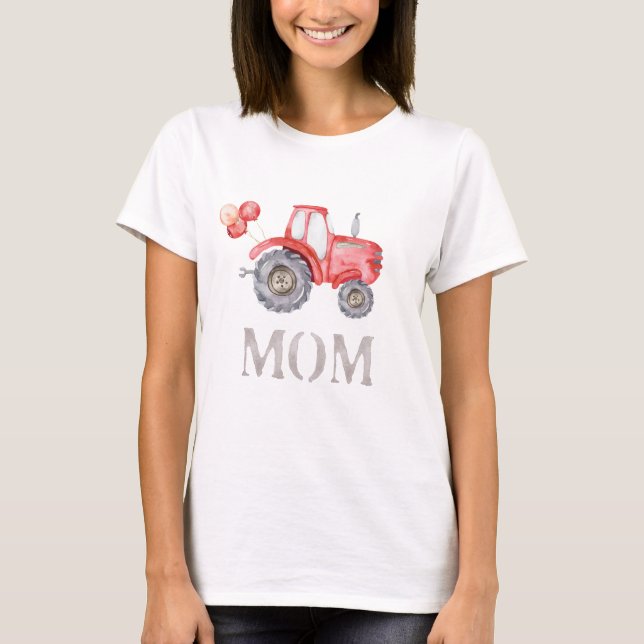 Camiseta Mãe Red Trator Birthday Adult T Shirt (Frente)