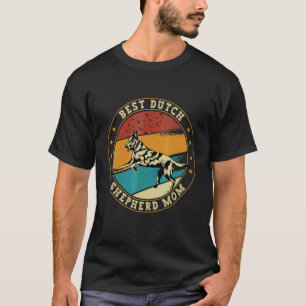 Camiseta Mãe Retro Pastor Alemão Cadela Mãe Pastor Holandês