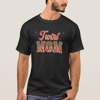 Camiseta Mãe Rodopiante Leopardo Bastão Mãe De Um Bastonist