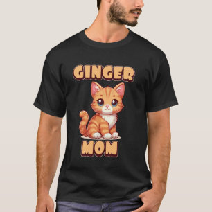 Camiseta Mãe Ruiva Amante de Gato Fofo