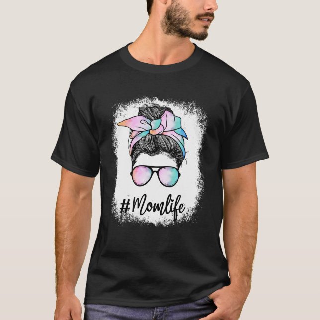 Camiseta Mãe Sangrada Vida Arco-Íris Cor Água Leopardo Mess (Frente)