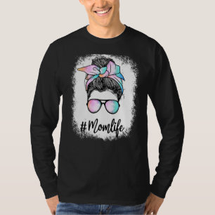 Camiseta Mãe Sangrada Vida Arco-Íris Cor Água Leopardo Mess