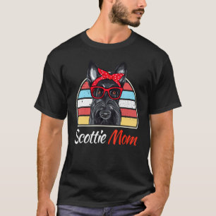Camiseta Mãe Scottie Antiga Cadela Terrier Escocesa Mamãe
