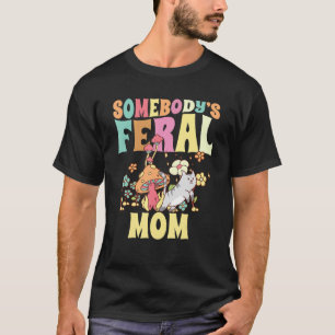 Camiseta Mãe Selvagem Mãe Selvagem Gato Mãe Floral
