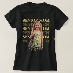 Camiseta Mãe Sênior Foto Personalizada Nome em Letra Redond