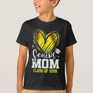 Camiseta Mãe Sênior Orgulhosa da Turma de 2026 Formatura So