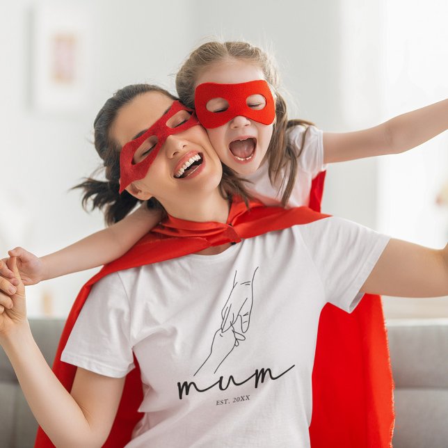 Camiseta Mãe Simples e Estabelecida (Criador carregado)