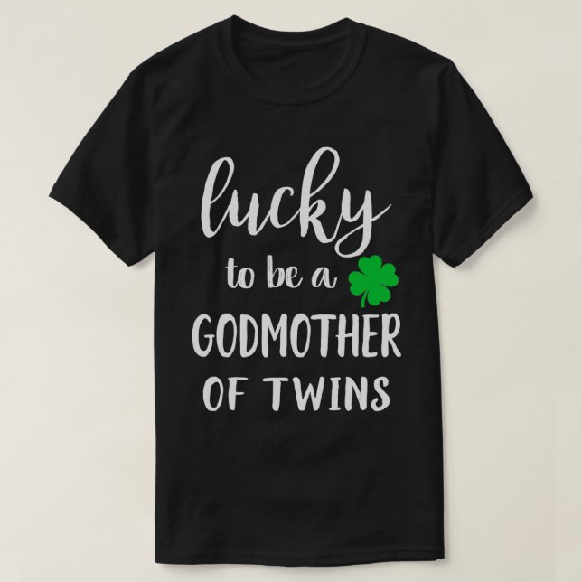 Camiseta Mãe Sortuda Dos Gêmeos Dotando A Rua Verde Irlande (Frente do Design)