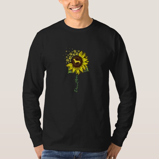 Camiseta Mãe Sunflower Dachshund Cachorro Mãe Mãe (Frente)