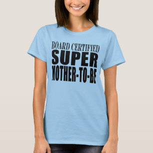 Camiseta Mãe super dos chás de fraldas engraçados futuro