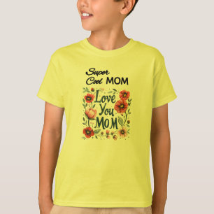 Camiseta "Mãe Super Legal, Amo-te Mãe" Visões amorosas da M