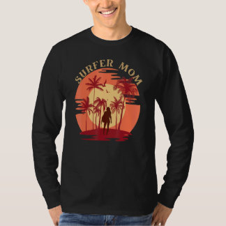 Camiseta Mãe Surfista Surfista Vintage Para Homens Mulheres