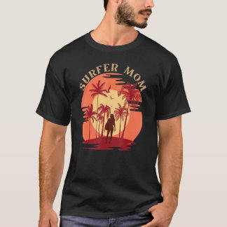 Camiseta Mãe Surfista Surfista Vintage Para Homens Mulheres