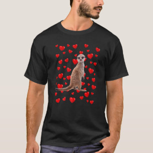 Camiseta Mãe Suricata Pai Animalzinho Fofo Corações