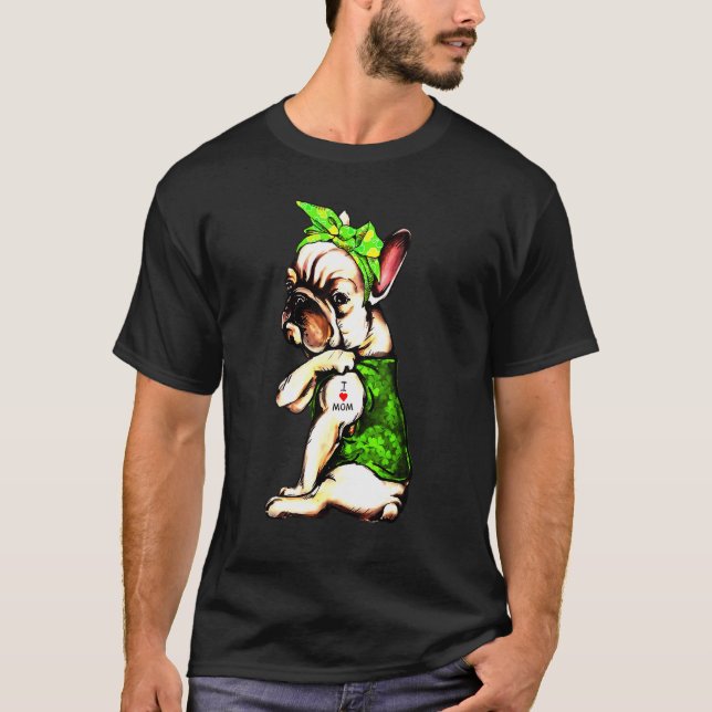 Camiseta Mãe Tattoo French Buldogue (Frente)