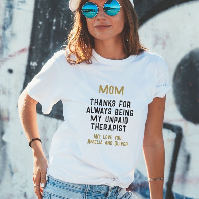 Camiseta Mãe Terapista Inremunerada Dia de as mães Engraçad (Criador carregado)