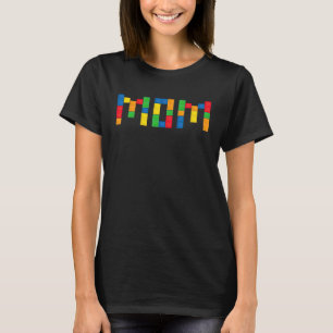 Camiseta Mãe Tijolo Mestre Construtor Blocos de Construção