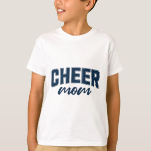 Camiseta Mãe Torcendo Para Equipe De Cheerleaders Menina