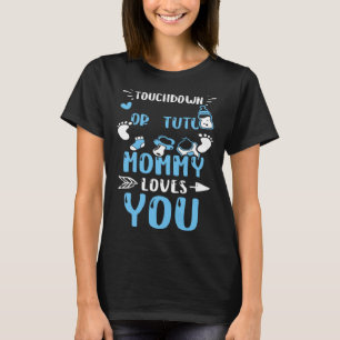 Camiseta Mãe Touchdown Ou Tutu Mamãe Ama Você Bebê Menino