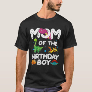 Camiseta Mãe Tripulação de Aniversário Mãe Dinossauro Festa