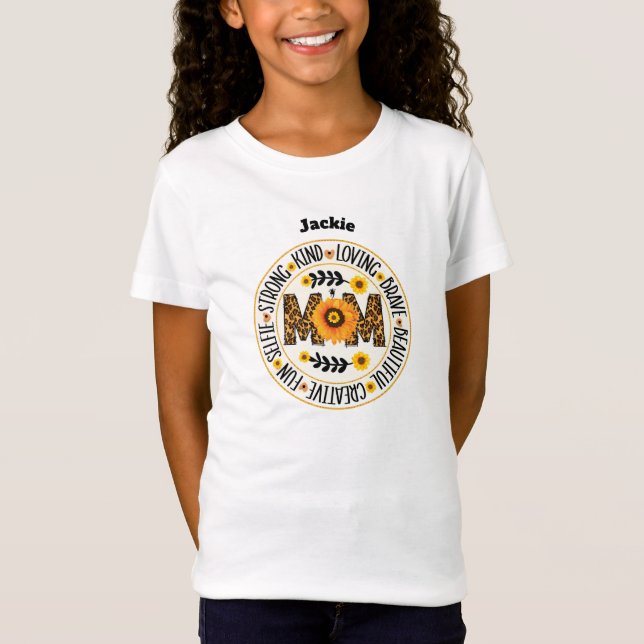 Camiseta Mãe: Um Jardim de Força e Amor Design (Frente)