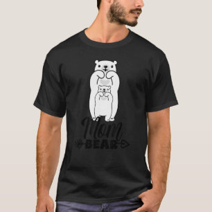 Camiseta Mãe Ursa Orgulhosa Mãe Correspondendo Família