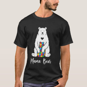 Camiseta Mãe Urso de Autismo Amor Filho Autista Conscientiz