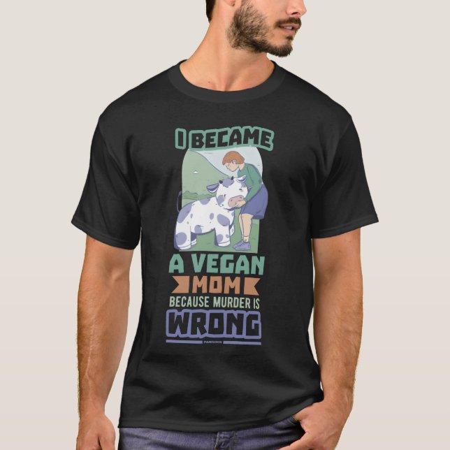 Camiseta mãe vegana ama animais engraçado (Frente)