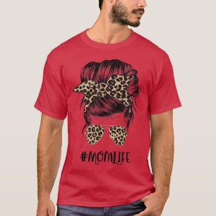 Camiseta Mãe Vida Leopardo Fita, Amor Familiar Corresponden