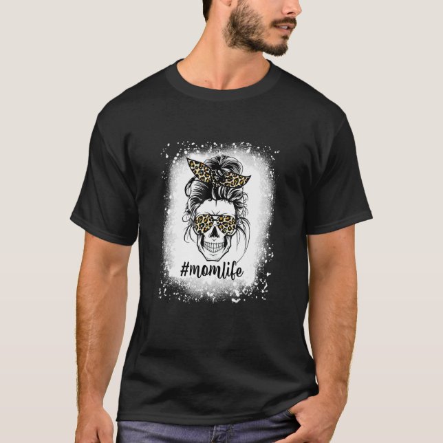 Camiseta Mãe Vida Leopardo Mensagem Bun Salva Mães Sangrada (Frente)