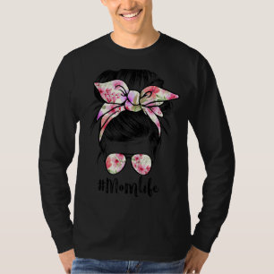 Camiseta Mãe Vida Má Dia de as mães de Cabelo Maluco Mulher