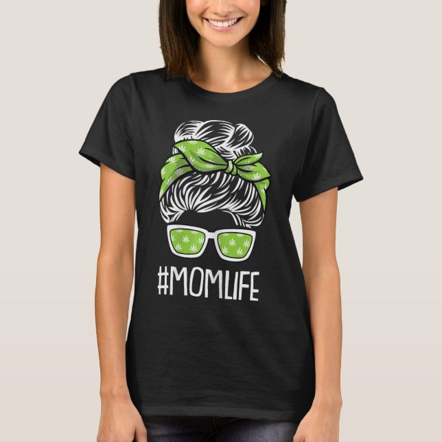 Camiseta Mãe-vida-mãe-Pote-cabeça-de-erva-mãe (Frente)