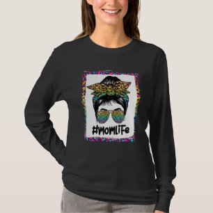 Camiseta Mãe Vida Maldita Cabelo Pia Rosa Leopardo Impressã