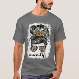 Camiseta Mãe Vida Para Mulheres Dia de as mães-Leopardo-De-