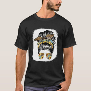 Camiseta Mãe Vida Sangrada Leopardo Mamãe Vida Girassol Men