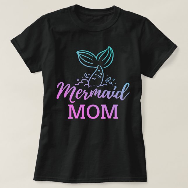 Camiseta Mãe Vovó Sereia Mãe Mães Relaxadas Ajustado 112 (Frente do Design)