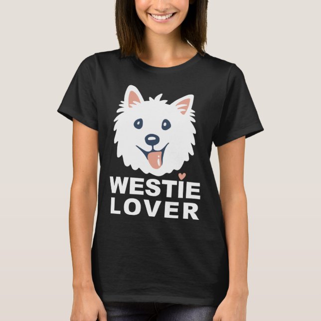 Camiseta Mãe Westie de Casa Branco (Frente)