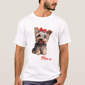 Camiseta Mãe Yorkshire Terrier Dog