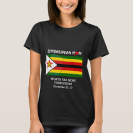 Camiseta MÃE ZIMBABWE Vale mais do que Rubies PROV 31 Black