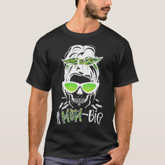 Camiseta Mãe Zumbi com Coque Desgrenhado Fantasia Divertida