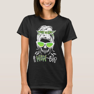 Camiseta Mãe Zumbi de Coque Desgrenhado Fantasia Divertida