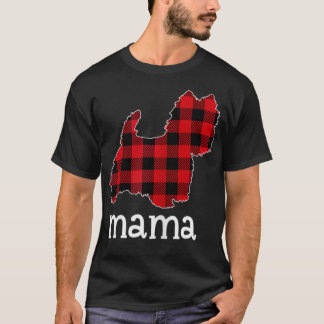 Camiseta Mães Cachorro Xadrez Vermelha Cachorro Vestido Pov