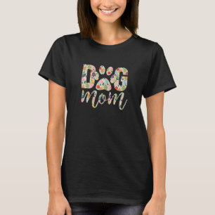 Camiseta Mães Cachorros Mamãe Adorava Flor Coca-Colorida
