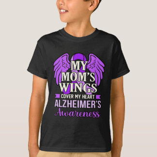 Camiseta Mães Cobrir das asas Meu coração Alzheimer consciê