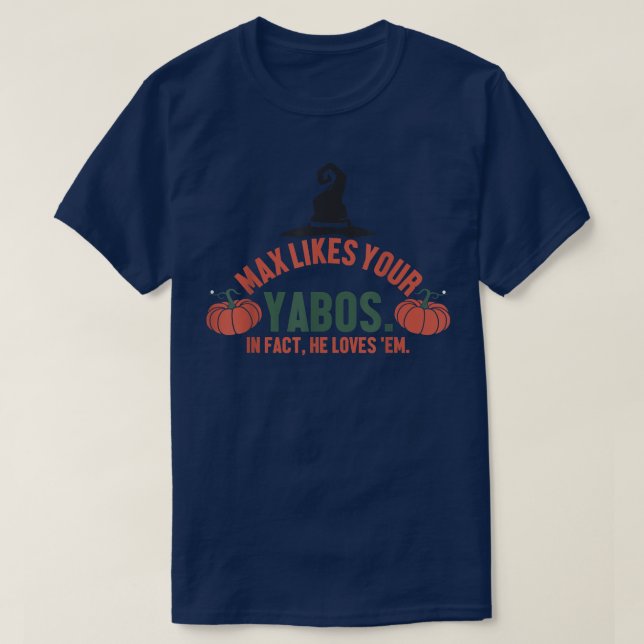 Camiseta Mães Como Seu Yabos Na Verdade Ele Me Ama Pumpkin (Frente do Design)