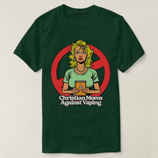 Camiseta Mães Cristãs Contra Vaping (Frente do Design)