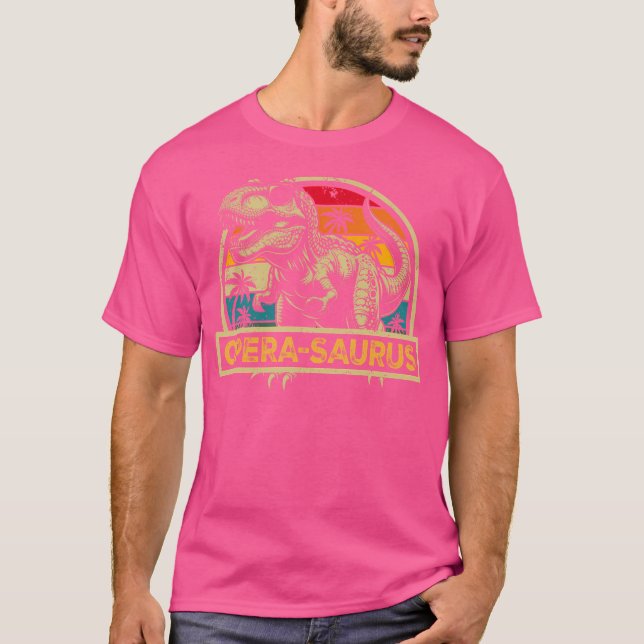 Camiseta Mães Da Família Opera Saurus T Rex Dinosaur (Frente)