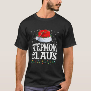 Camiseta Mães da família Santa Hat do Stepman Claus Christm