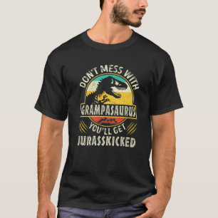 Camiseta Mães da Família Vintage Dinossauros Grampa Rex Sau